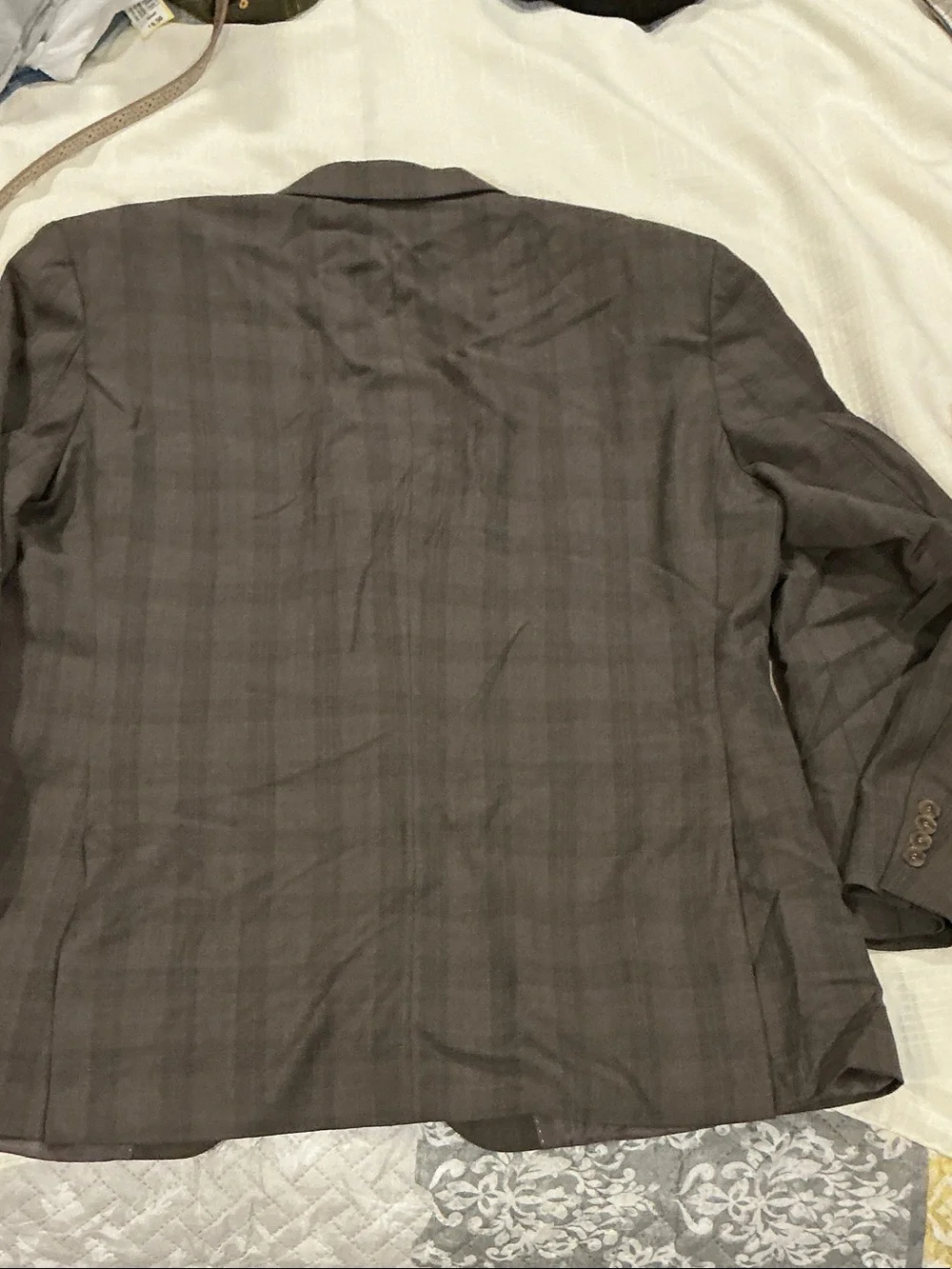 Kenneth Cole New York Brown Plaid Sport Coat